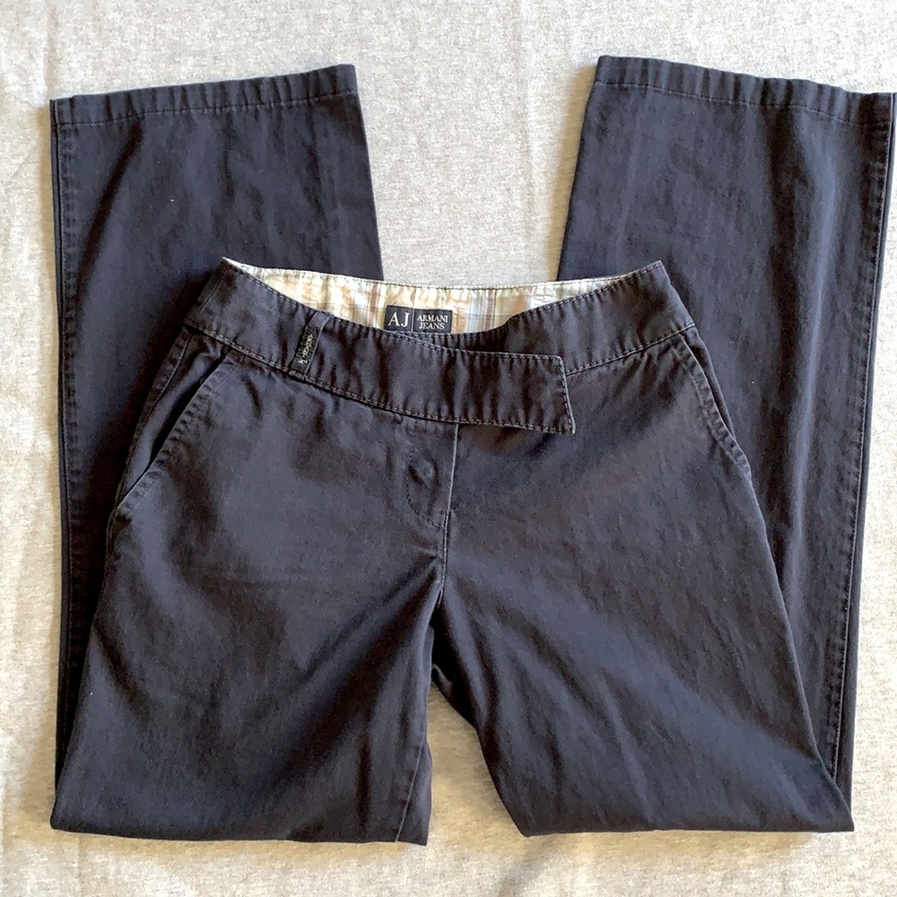 Vintage Armani Jeans Navy Chino Pants Size 26 waist